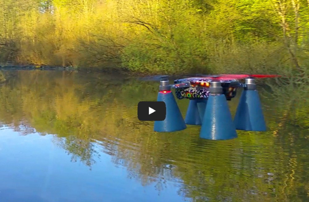 DJI Spark mod lightning bug goes swimming play button